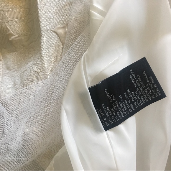 Betsy & Adam V Neck Brocade jacquard Gown dress - Picture 6 of 9